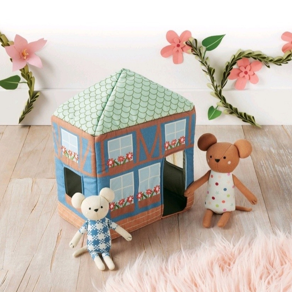 New House and Mouse Kids' Interactive Play - Doll house pretend play 3 piece